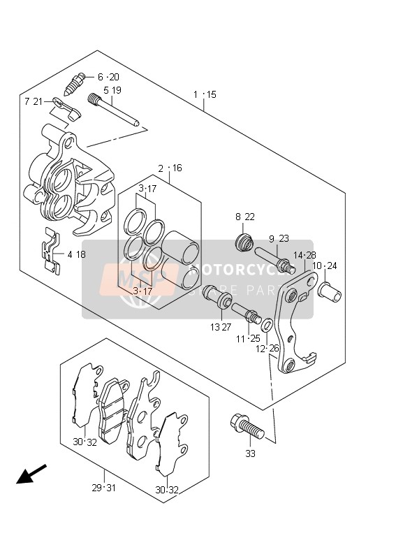 5910005H00999, Caliper Assy, Front Rh, Suzuki, 0